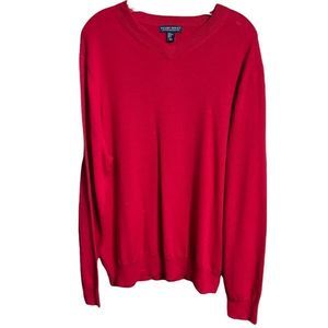 Allen Solly 100% Fine Merino Wool Red Long Sleeve Sweater Sz XL EUC